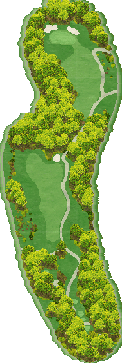 カヌチャゴルフコース Village(OUT)8番ホール コース図