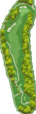 カヌチャゴルフコース Village(OUT)9番ホール コース図