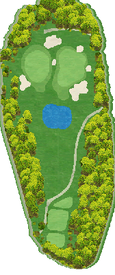 東京バーディクラブ OUT8番ホール コース図