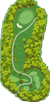 小豆島シーサイドゴルフクラブ OUT6番ホール コース図