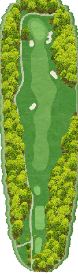 オーシャンリンクス宮古島 OUT1番ホール コース図