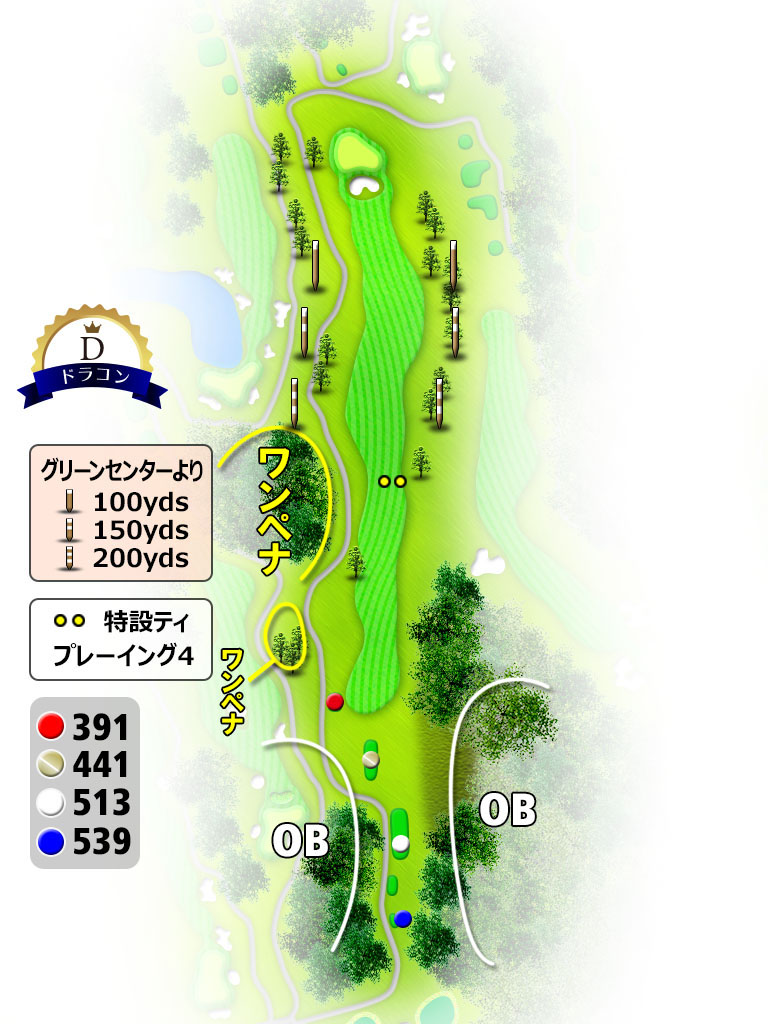 NEWユーアイゴルフクラブ IN(津屋崎)10番ホール コース図