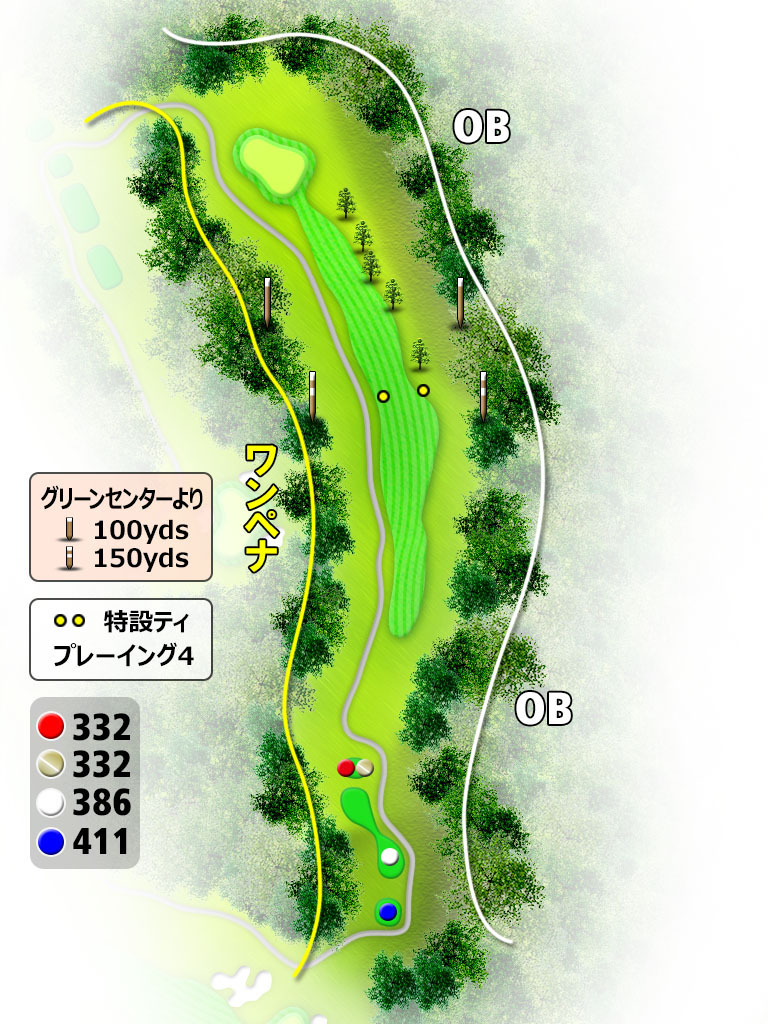 NEWユーアイゴルフクラブ IN(津屋崎)12番ホール コース図