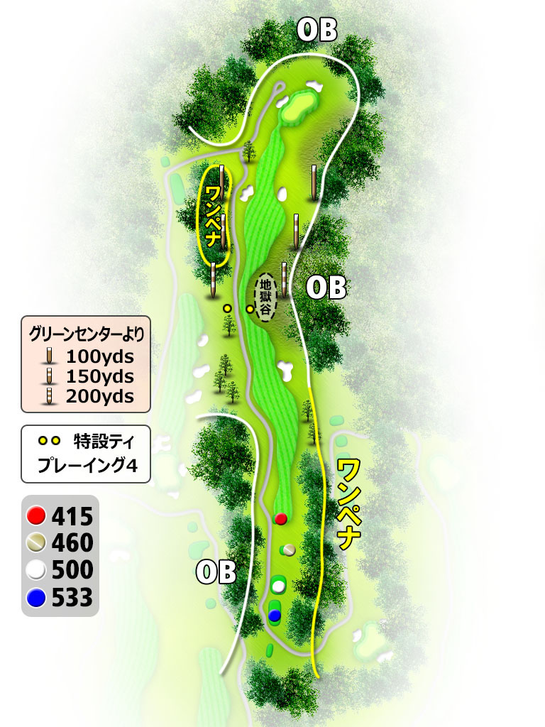 NEWユーアイゴルフクラブ IN(津屋崎)14番ホール コース図