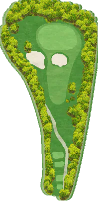 根来ゴルフクラブ HOLE4番ホール コース図