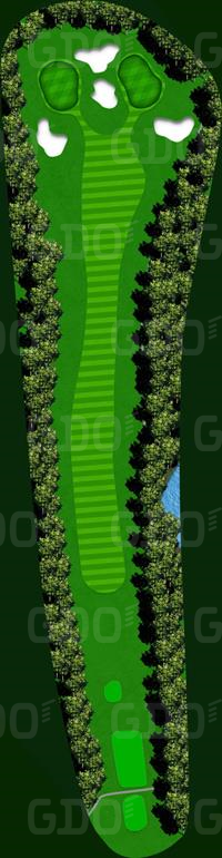 東松山カントリークラブ 東1番ホール コース図
