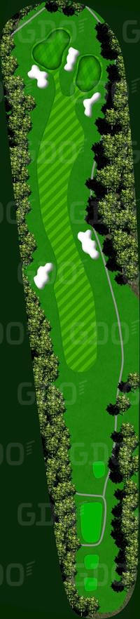 東松山カントリークラブ 中3番ホール コース図