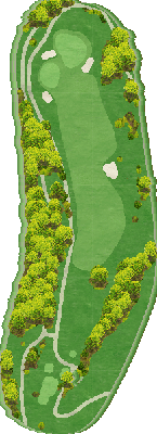 富士ロイヤルカントリークラブ 東コースOUT7番ホール コース図