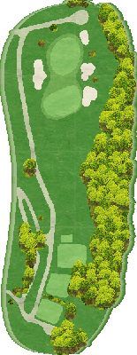 富士ロイヤルカントリークラブ 西コースOUT2番ホール コース図