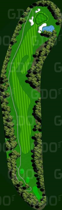 クレセントバレーカントリークラブ美濃加茂 IN16番ホール コース図