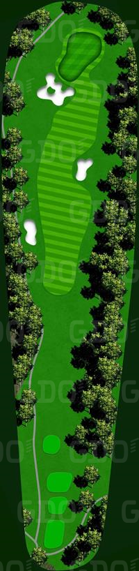 クレセントバレーカントリークラブ美濃加茂 IN18番ホール コース図