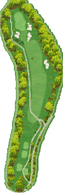 湯布高原ゴルフクラブ OUT5番ホール コース図