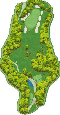 備中高原北房カントリー倶楽部 椿コース9番ホール コース図