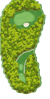 パインレークゴルフクラブ OUT2番ホール コース図