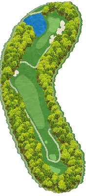 パインレークゴルフクラブ OUT3番ホール コース図