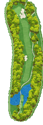 パインレークゴルフクラブ OUT4番ホール コース図