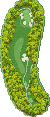 パインレークゴルフクラブ OUT8番ホール コース図
