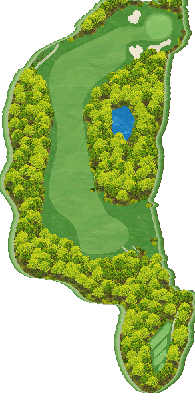 眉山カントリークラブ OUT6番ホール コース図