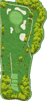 眉山カントリークラブ OUT8番ホール コース図