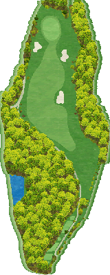 眉山カントリークラブ OUT9番ホール コース図