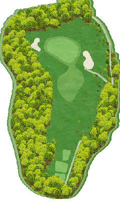 眉山カントリークラブ IN10番ホール コース図