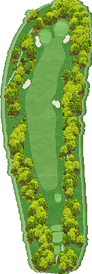 静岡カントリー島田ゴルフコース OUT1番ホール コース図