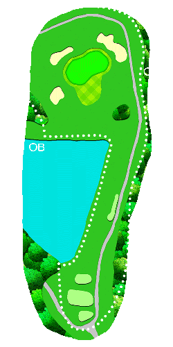 浅間高原カントリー倶楽部 IN11番ホール コース図