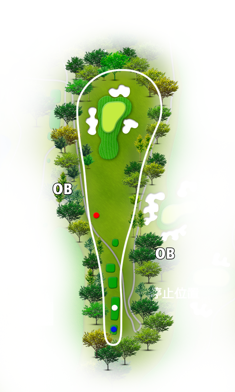 三木セブンハンドレッド倶楽部 IN12番ホール コース図