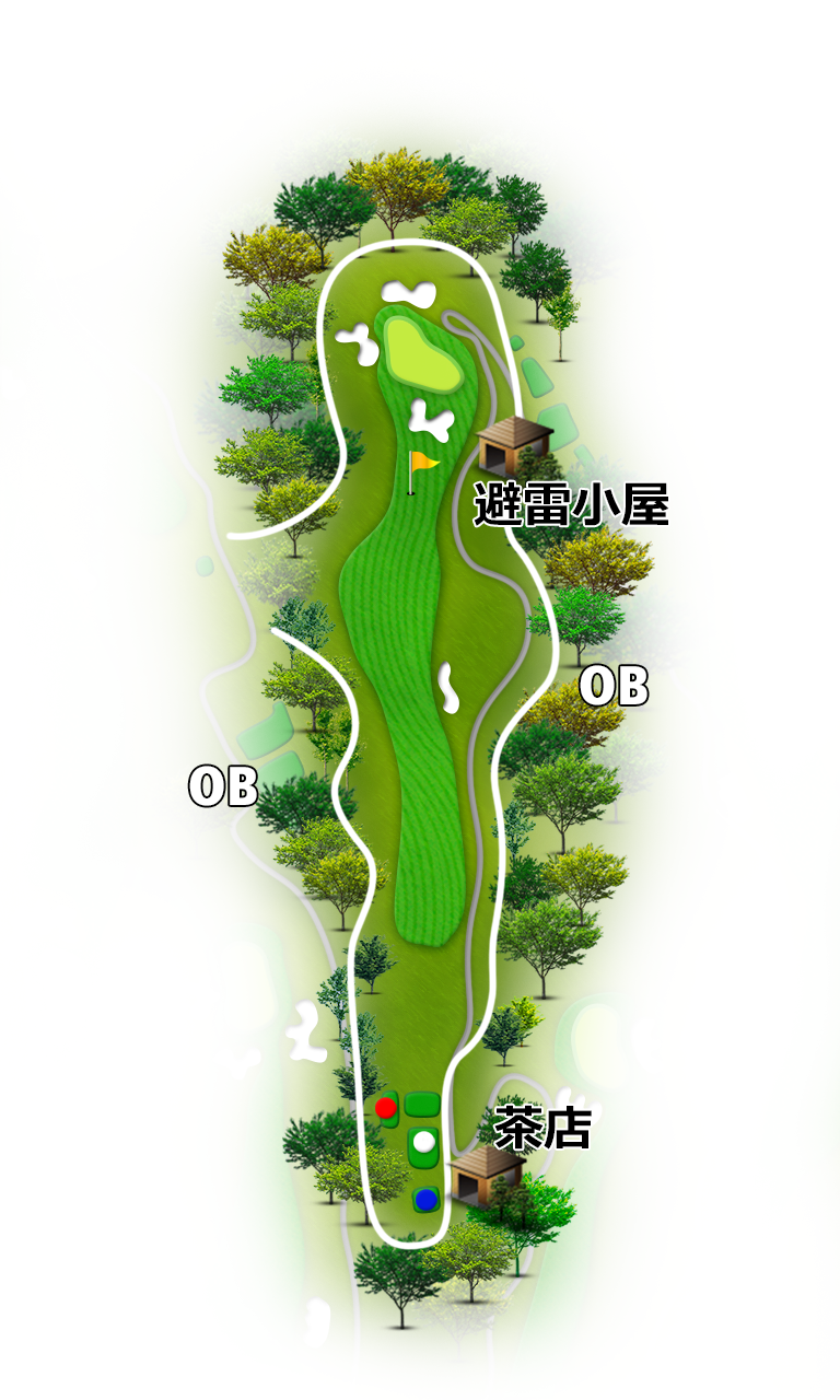 三木セブンハンドレッド倶楽部 IN14番ホール コース図
