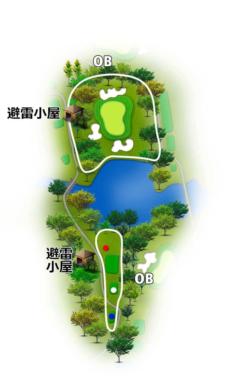 三木セブンハンドレッド倶楽部 IN17番ホール コース図