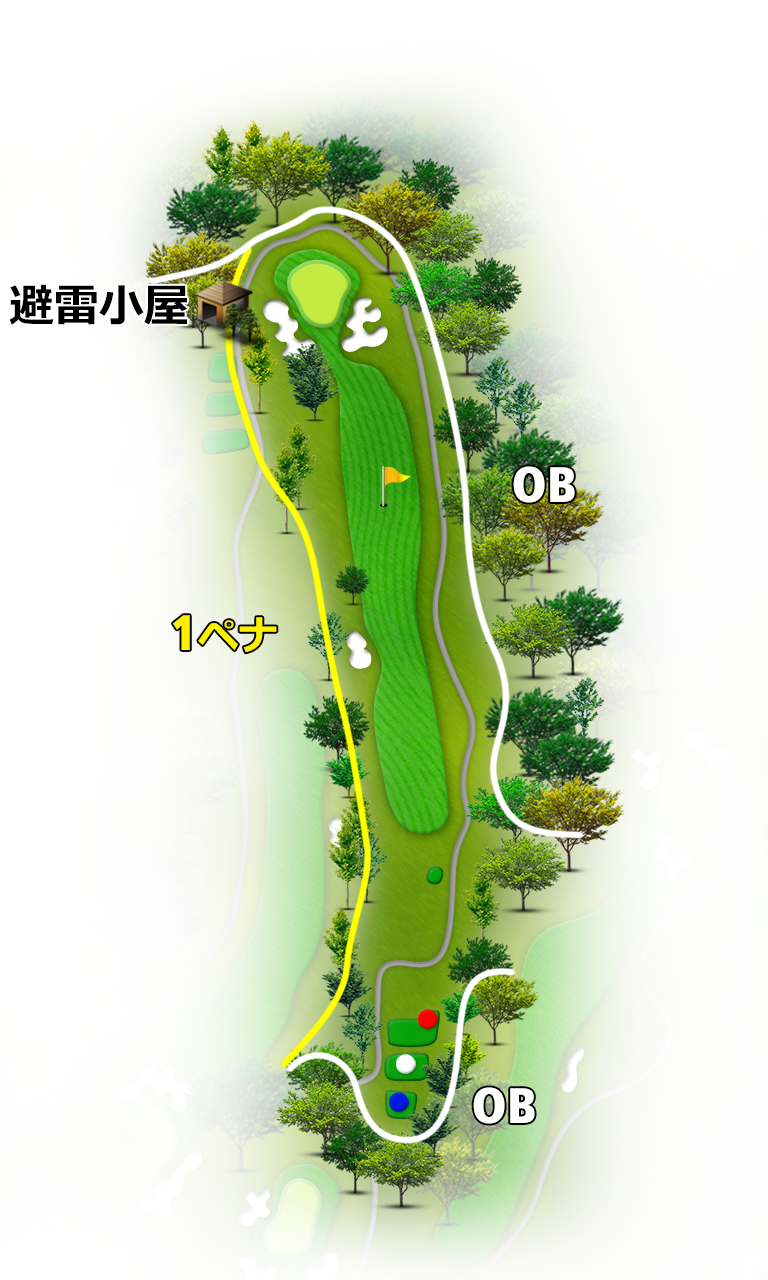三木セブンハンドレッド倶楽部 OUT4番ホール コース図