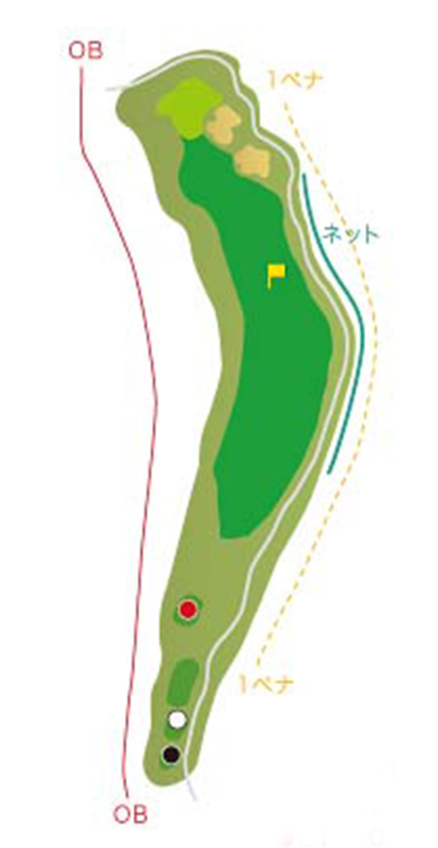 斑尾東急ゴルフクラブ OUT5番ホール コース図