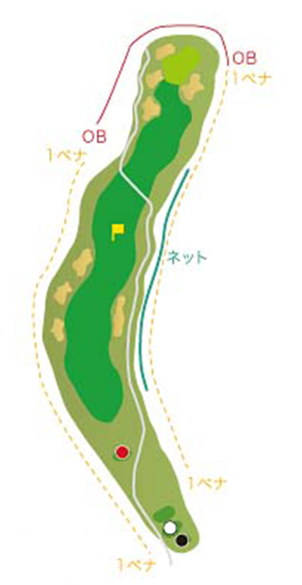 斑尾東急ゴルフクラブ OUT7番ホール コース図