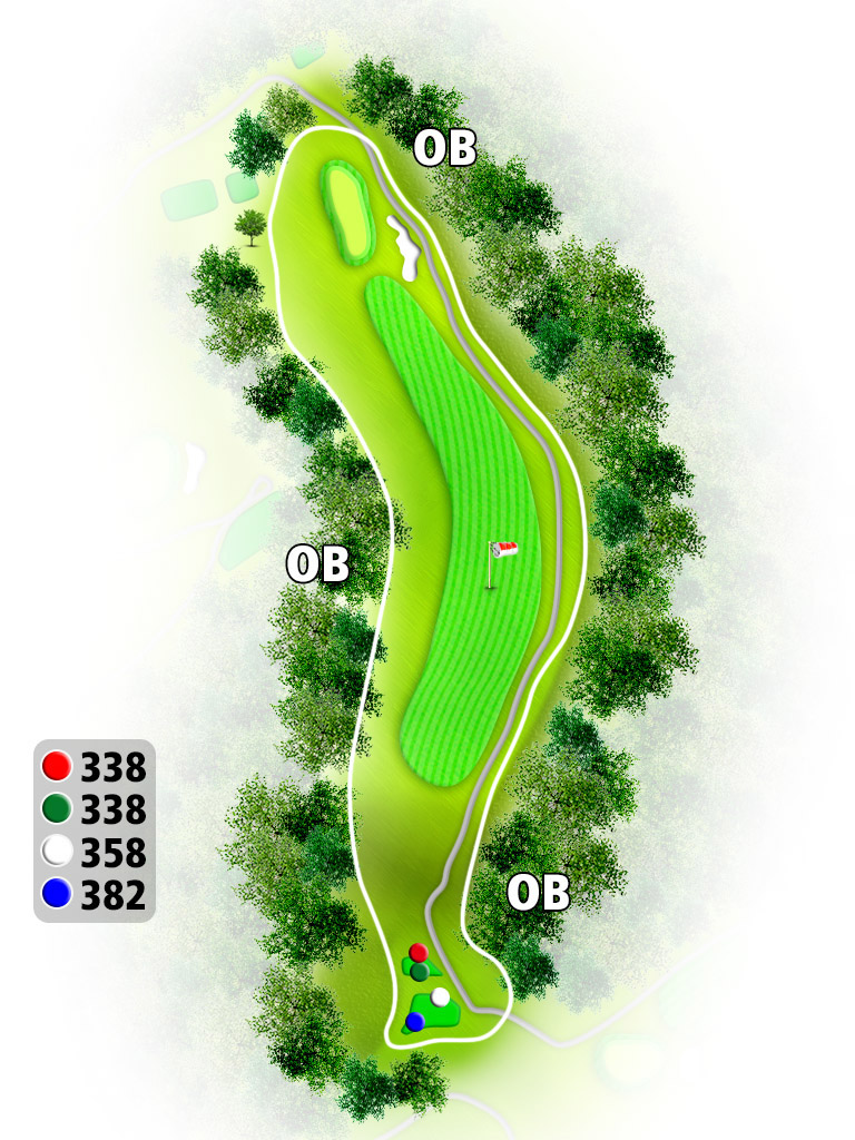 フォレストみずなみカントリークラブ IN13番ホール コース図