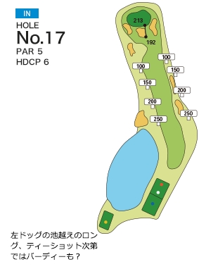 カントリークラブ ザ・レイクス IN17番ホール コース図