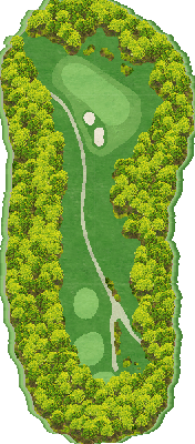 フォーティーンヒルズカントリークラブ OUT3番ホール コース図