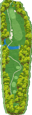 フォーティーンヒルズカントリークラブ OUT4番ホール コース図
