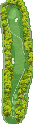 フォーティーンヒルズカントリークラブ OUT7番ホール コース図