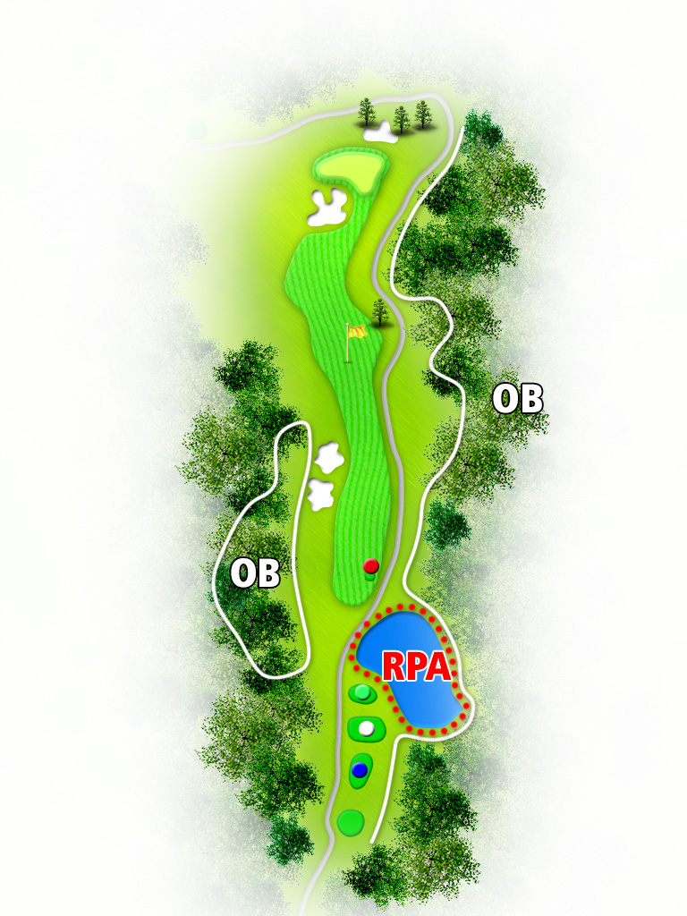 和木ゴルフ倶楽部 IN17番ホール コース図