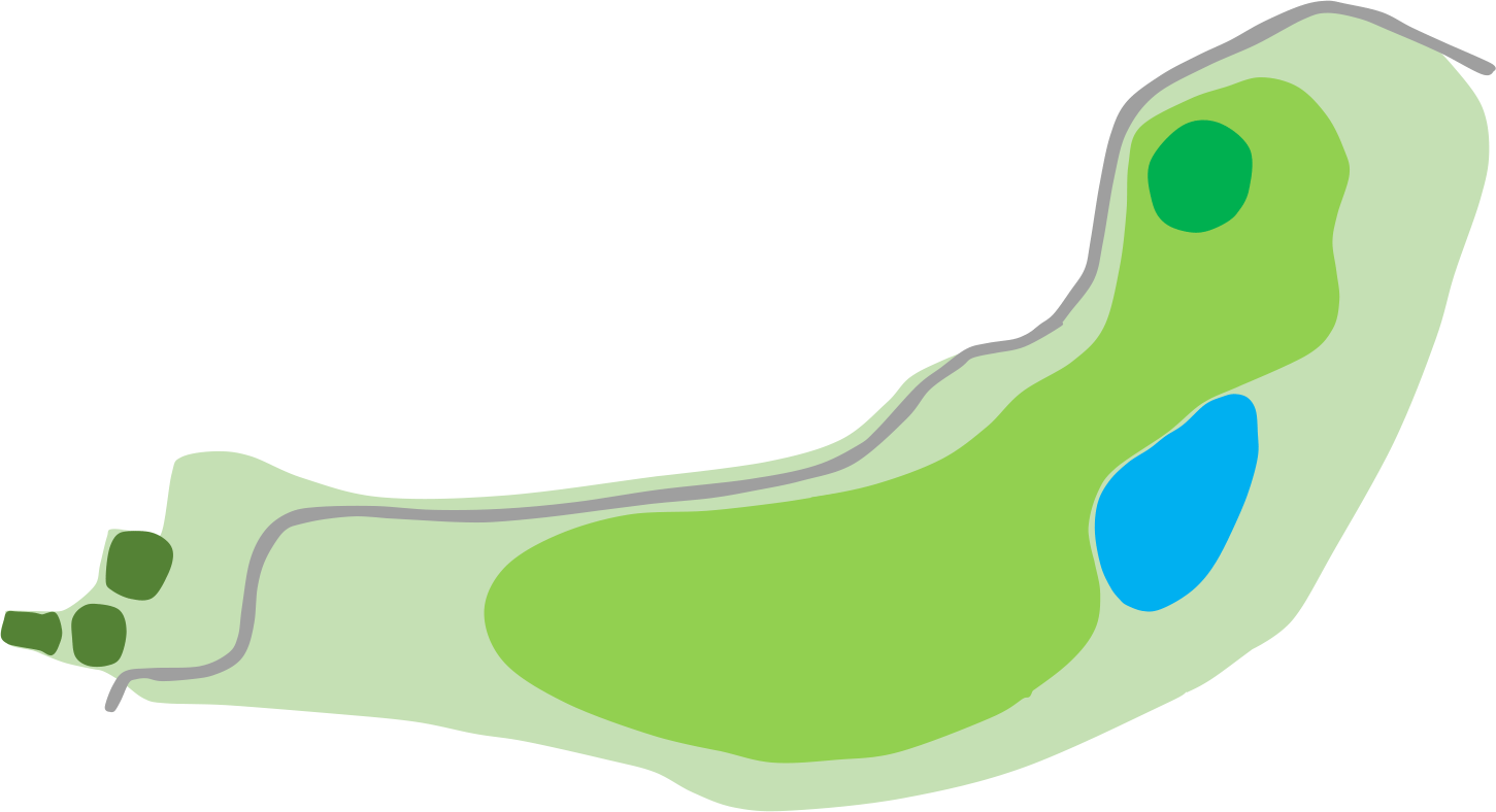 勝浦ゴルフ倶楽部 さくら6番ホール コース図
