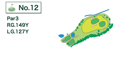 利根パークゴルフ場 IN12番ホール コース図