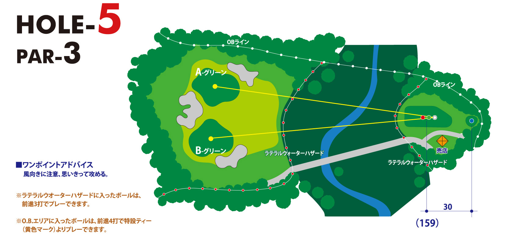 三甲ゴルフ倶楽部 富士コース (旧：富士国際ゴルフ倶楽部) 南コース(旧：富士コースOUT)14番ホール コース図