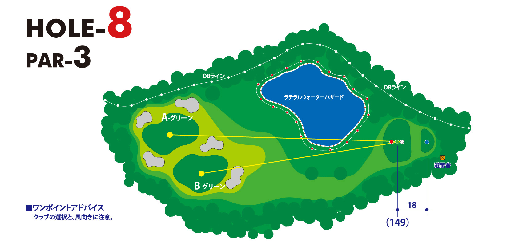 三甲ゴルフ倶楽部 富士コース (旧：富士国際ゴルフ倶楽部) 南コース(旧：富士コースOUT)17番ホール コース図