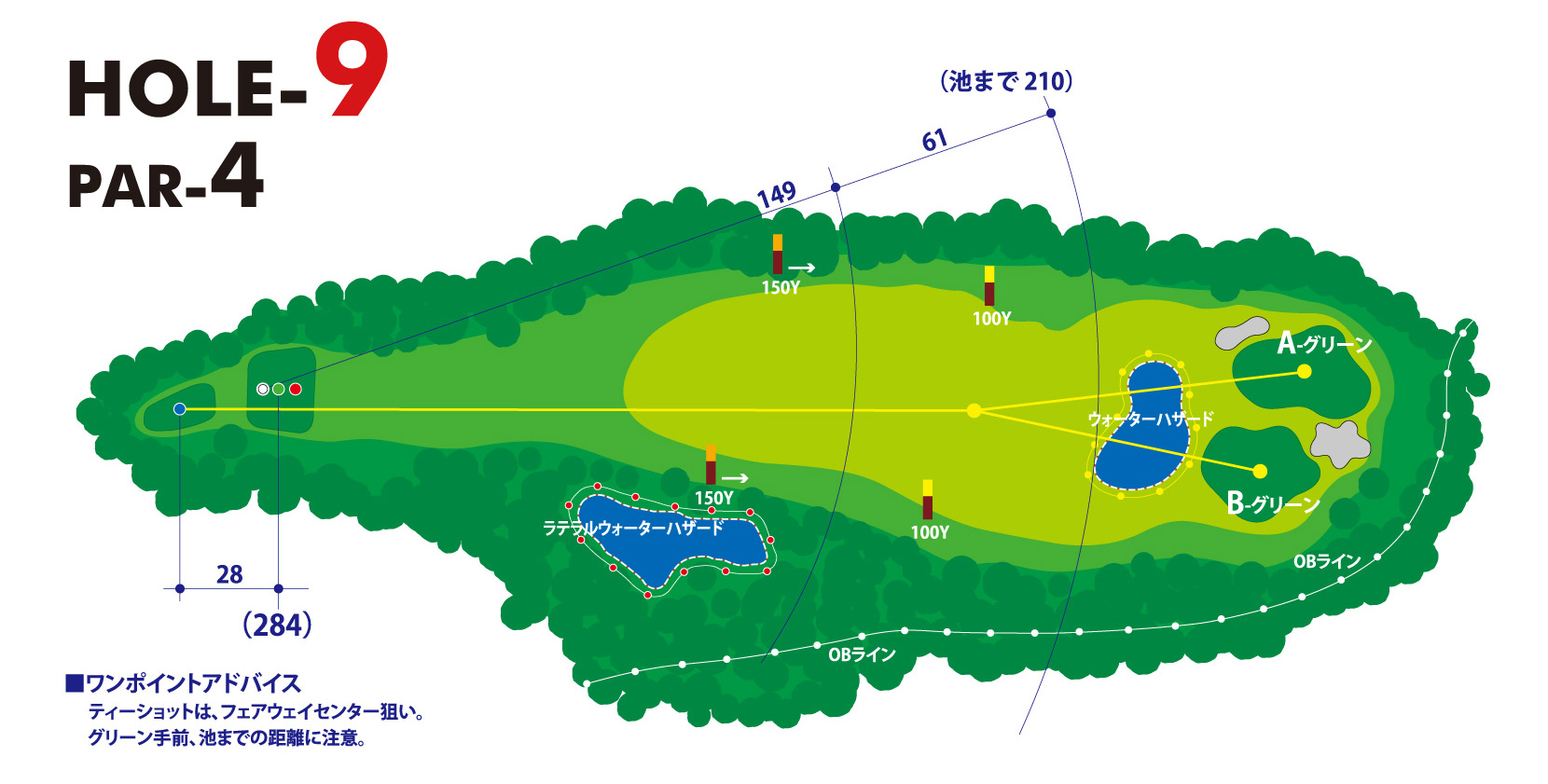 三甲ゴルフ倶楽部 富士コース (旧：富士国際ゴルフ倶楽部) 南コース(旧：富士コースOUT)18番ホール コース図
