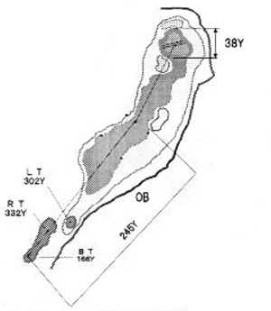 宮崎国際空港カントリークラブ OUT5番ホール コース図