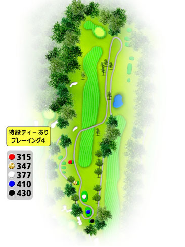 名張カントリークラブ IN17番ホール コース図