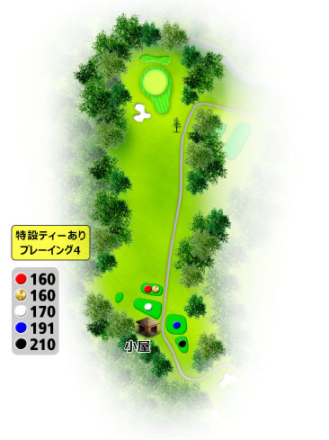 名張カントリークラブ OUT7番ホール コース図