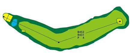 宮城カントリークラブ 船形3番ホール コース図