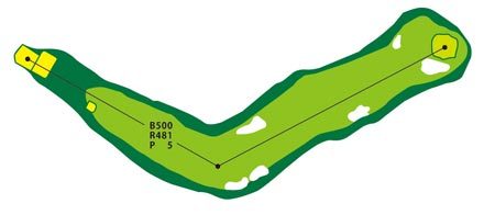宮城カントリークラブ 船形4番ホール コース図