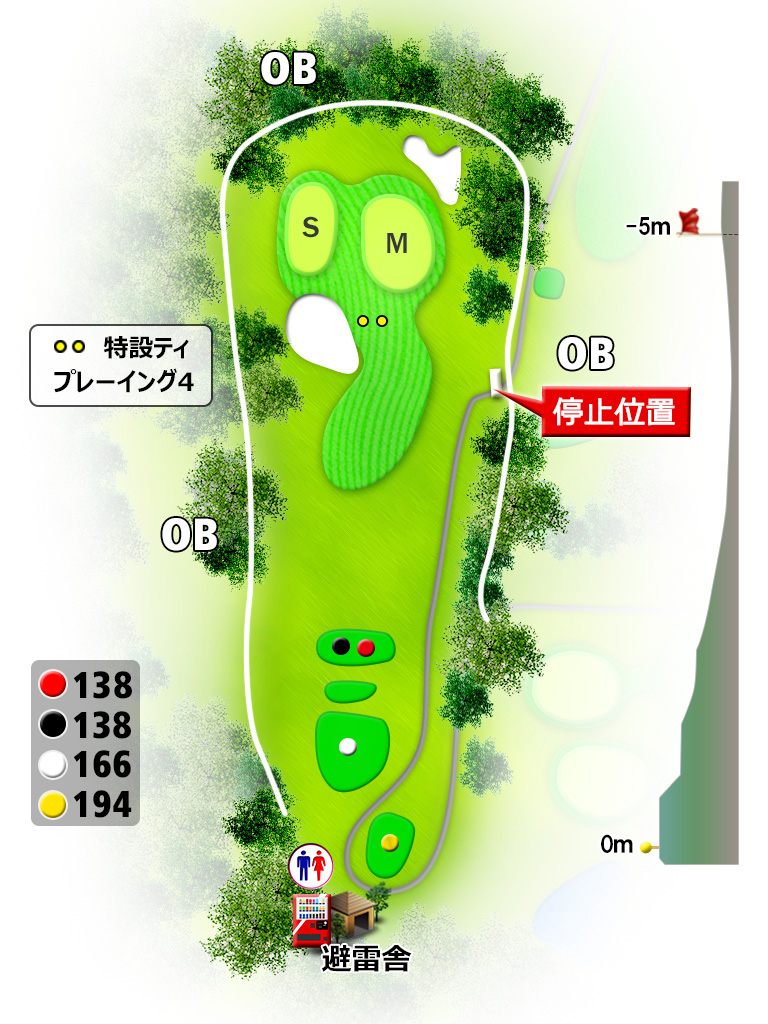 司菊水ゴルフクラブ IN15番ホール コース図